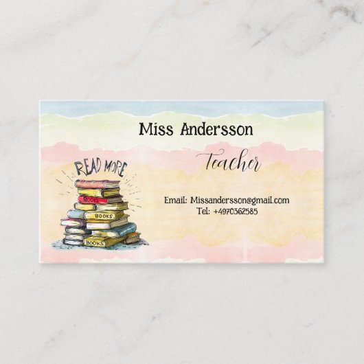 最高の先生イラストレーション 名刺 (正面)