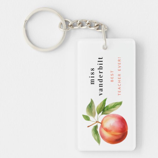 最高の先生エバパーソナライズされたウォーター キーホルダー (正面)