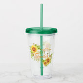 最高の先生エバーフローラひまわり アクリルタンブラー (正面)