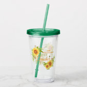 最高の先生エバーフローラひまわり アクリルタンブラー (裏面)