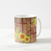 最高の先生エバ素朴フローラヒマワリ コーヒーマグカップ (正面右)
