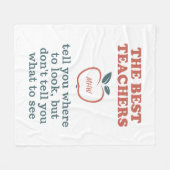 最高の先生カスタムフリースブランケット フリースブランケット (正面(横))