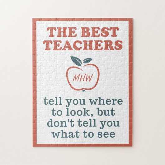 最高の先生カスタムモノグラムパズル ジグソーパズル (縦)