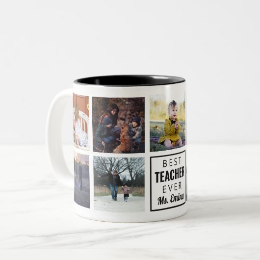 最高の先生カスタム写真マググ ツートーンマグカップ (正面左)
