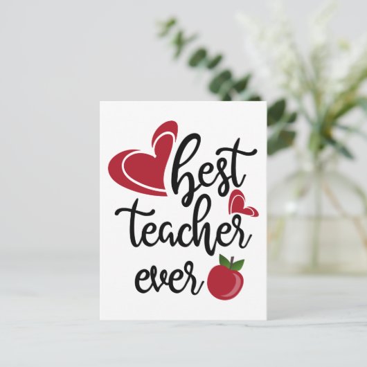 最高の先生タイポグラフィ先生 ポストカード (スタンド正面)