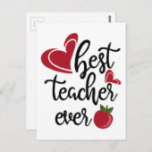 最高の先生タイポグラフィ先生 ポストカード (正面/裏面)