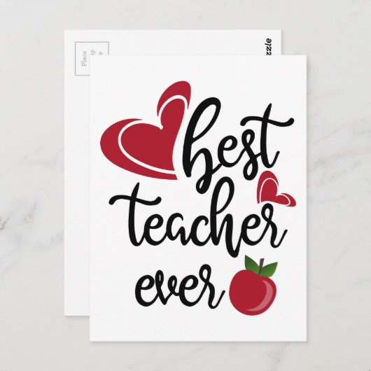 最高の先生タイポグラフィ先生 ポストカード (正面/裏面)