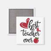 最高の先生タイポグラフィ マグネット (正面/裏面)