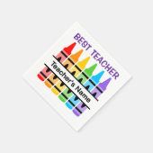 最高の先生ナパーソナライズされたプキン スタンダードカクテルナプキン (角)