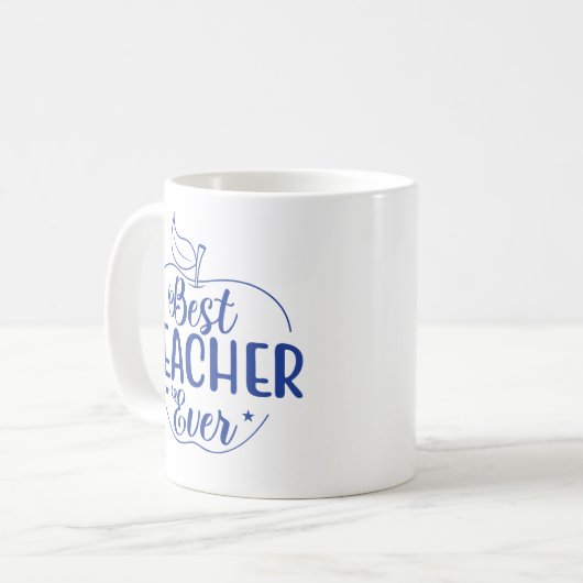 最高の先生パーソナライズされた コーヒーマグカップ (正面左)