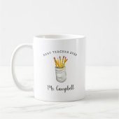 最高の先生パーソナライズされた コーヒーマグカップ (左)
