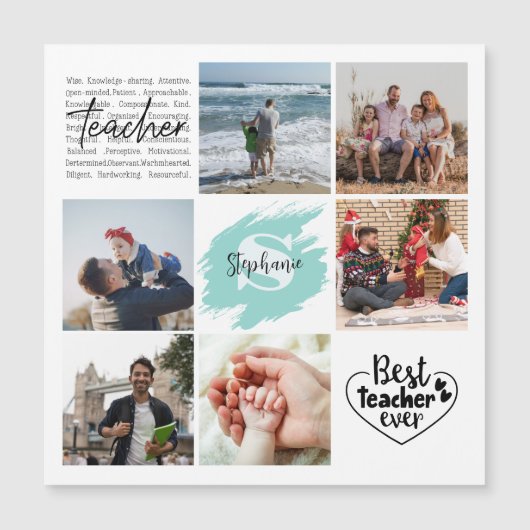 最高の先生パーソナライズされたEver Photo Collage (正面)