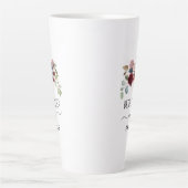 最高の先生フローラ名前をカスタムする カフェラテマグ (正面)