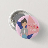 最高の先生ボタン 缶バッジ (正面&裏面)