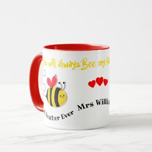 最高の先生ービー先生ギフトハニービー マグカップ (正面左)