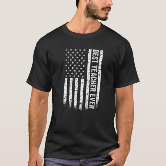 最高の先生ー常米州旗退役軍人パトリオSc Tシャツ (正面)