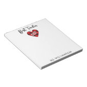 最高の先生先生評価パーソナライズされた ノートパッド (アングル)