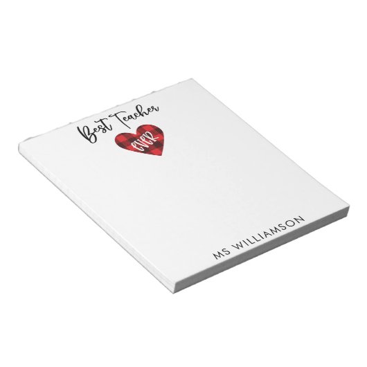 最高の先生先生評価パーソナライズされた ノートパッド (アングル)