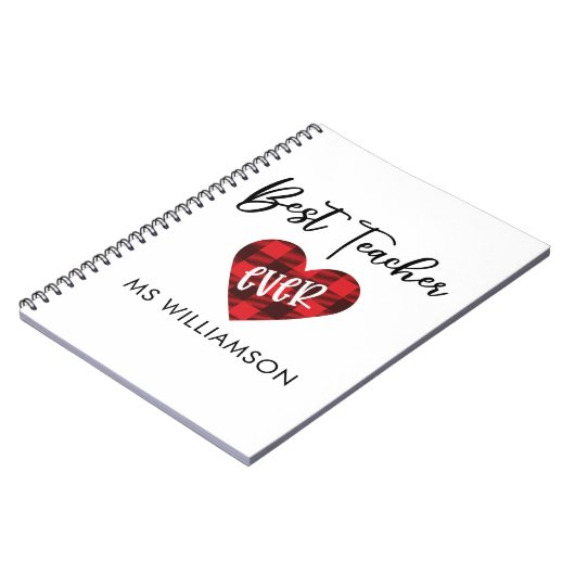 最高の先生先生評価パーソナライズされた ノートブック (左側)