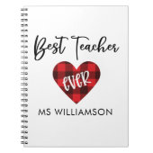 最高の先生先生評価パーソナライズされた ノートブック (正面)
