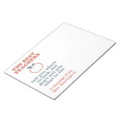 最高の先生名前をカスタムするパッド ノートパッド (アングル)