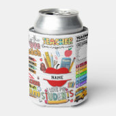 最高の先生名前をカスタムする 缶クーラー (缶正面)