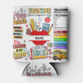 最高の先生名前をカスタムする 缶クーラー (正面)