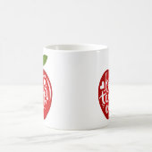 最高の先生名Red Apple新学期 コーヒーマグカップ (中央)