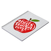 最高の先生名Red Apple新学期 ノートブック (左側)