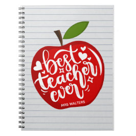 最高の先生名Red Apple新学期 ノートブック