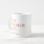 最高の先生常に先生感謝ギフト コーヒーマグカップ (正面左)