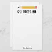 最高の先生常に先生評価 便箋 (正面/裏面)