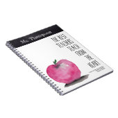 最高の先生引用文Apple Water color ノートブック (右側)