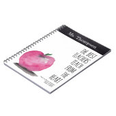 最高の先生引用文Apple Water color ノートブック (左側)