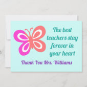 最高の先生感蝶かわいらし引用文 カード (正面)