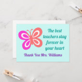 最高の先生感蝶かわいらし引用文 カード (正面/裏面インサイチュ)