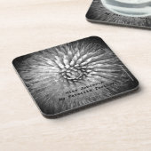 最高の先生白黒B&W抽象芸術名 コースター (左側)