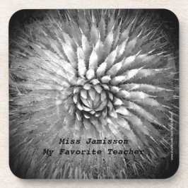 最高の先生白黒B&W抽象芸術名 コースター