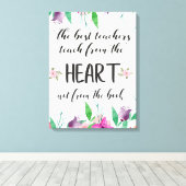 最高の先生謝意引用文ありがとうございました キャンバスプリント (インサイチュ (ウッドフロア))