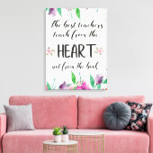 最高の先生謝意引用文ありがとうございました キャンバスプリント (インサイチュ (リビング))