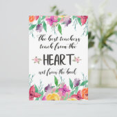 最高の先生謝意引用文ありがとうございました サンキューカード (スタンド正面)