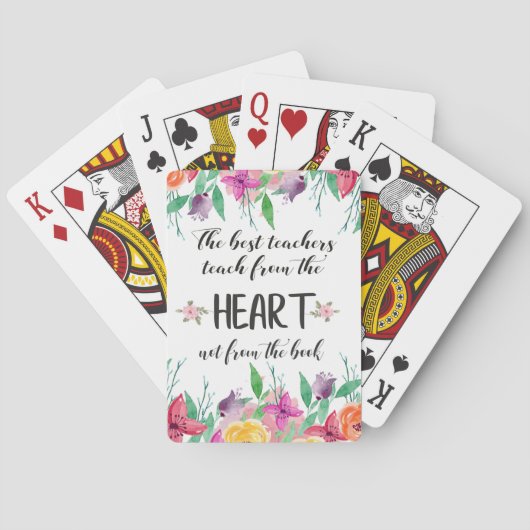 最高の先生謝意引用文ありがとうございました トランプ (裏面)