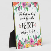 最高の先生謝意引用文ありがとうございました フォトプラーク (側面)