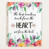 最高の先生謝意引用文ありがとうございました プランナー手帳 (正面)