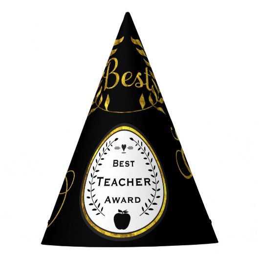 最高の先生賞パーティー帽子 パーティーハット (正面)