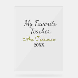 最高の先生追加年制シンプル学年 アクリルサイン