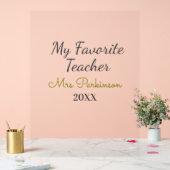 最高の先生追加年制シンプル学年 アクリルサイン (ウェディング)