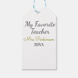 最高の先生追加年制シンプル学年 ギフトタグ