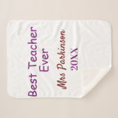 最高の先生追加年制シンプル学年 シェルパブランケット (正面(横))