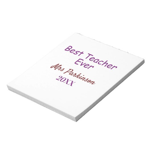 最高の先生追加年制シンプル学年 ノートパッド (回転)